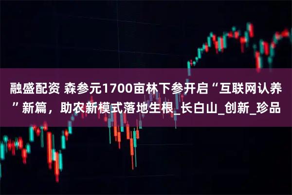 融盛配资 森参元1700亩林下参开启“互联网认养”新篇,助农新模式落地生根_长白山_创新_珍品